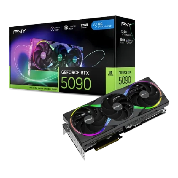 PNY GeForce RTX 5090 32GB GDDR7 ARGB EPIC-X RGB Overclocked Triple Fan Graphics Card